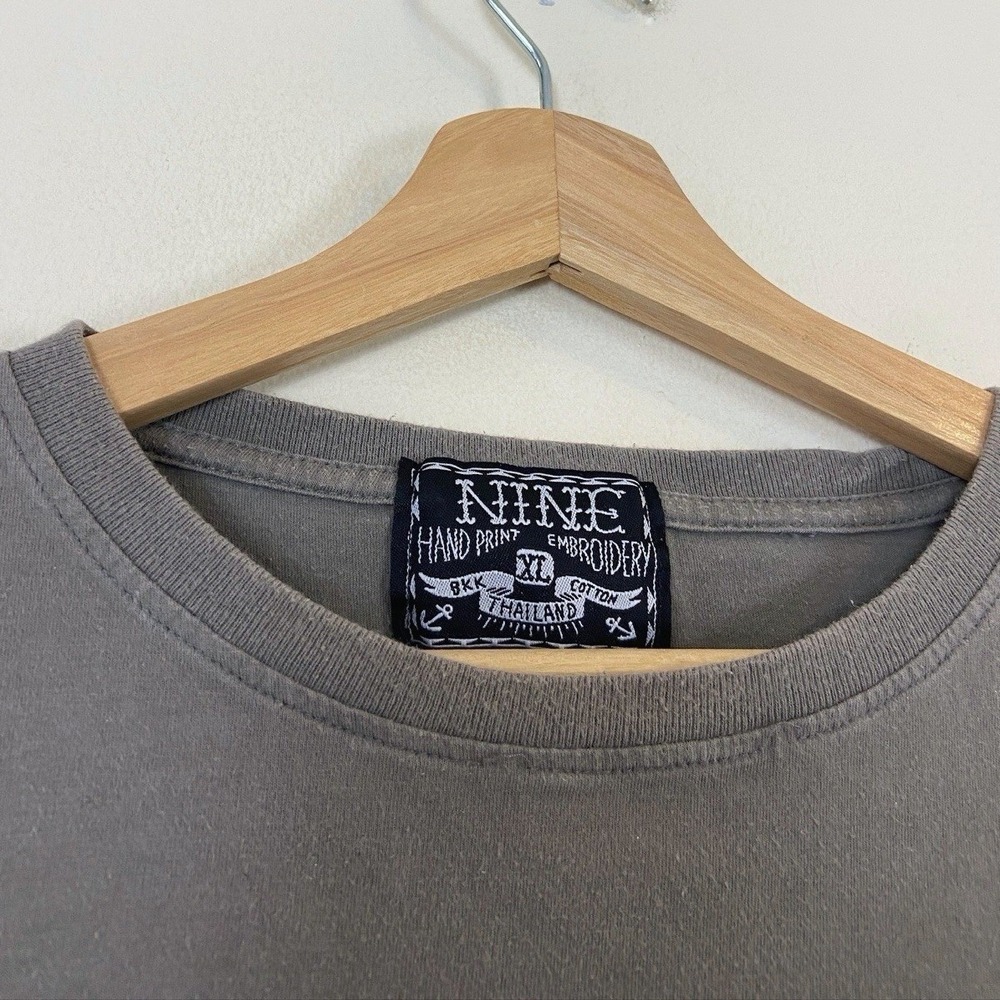 Vintage Sleeping Beagle Dog Embroidered Gray Tee Shirt - XL - Picture 4 of 4